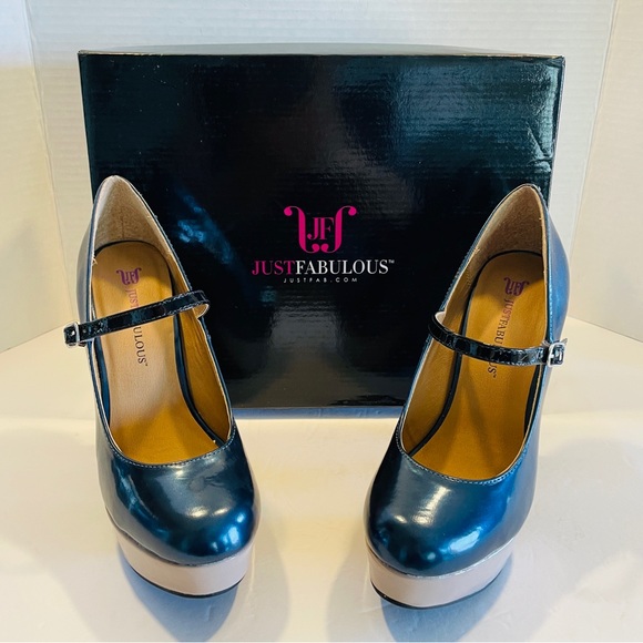 JustFabulous “Rima” Teal Mary Jane Platforms -  Size 5.5 - Picture 2 of 11